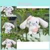 Adorable Pink Plush Bunny Keychain 10cm Soft Cute Stuffed Animal Gift With Colorful Chains