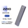 22110 Hard Drive Case SolidStateMobile External Case Support RTL9210B Chip 10Gbps NVMe/ NGFF protocols Computer