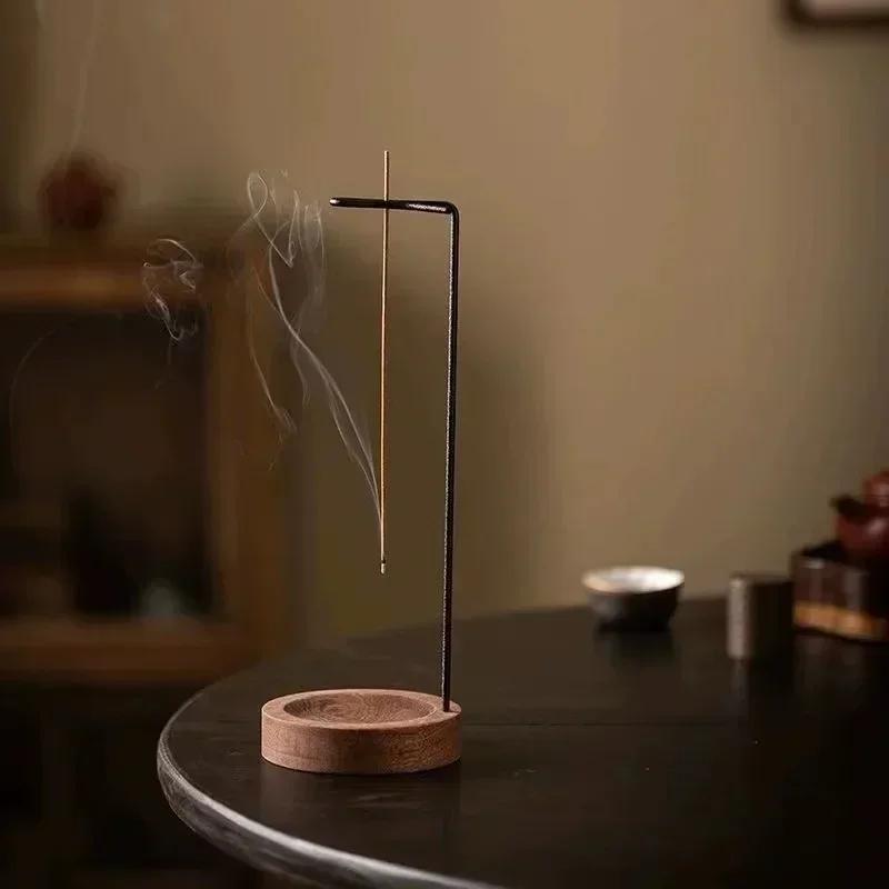Räuchergefäß Umgedrehtes Räuchergefäß Räucherstäbchenhalter Holz Rund Räuchertablett Ornament Schlafzimmer Zuhause Yoga Dekoration