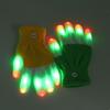 LED Multicolor Light-Up Fingerless Gloves for Halloween & Christmas - Flashing White Knit for Adults & Kids
