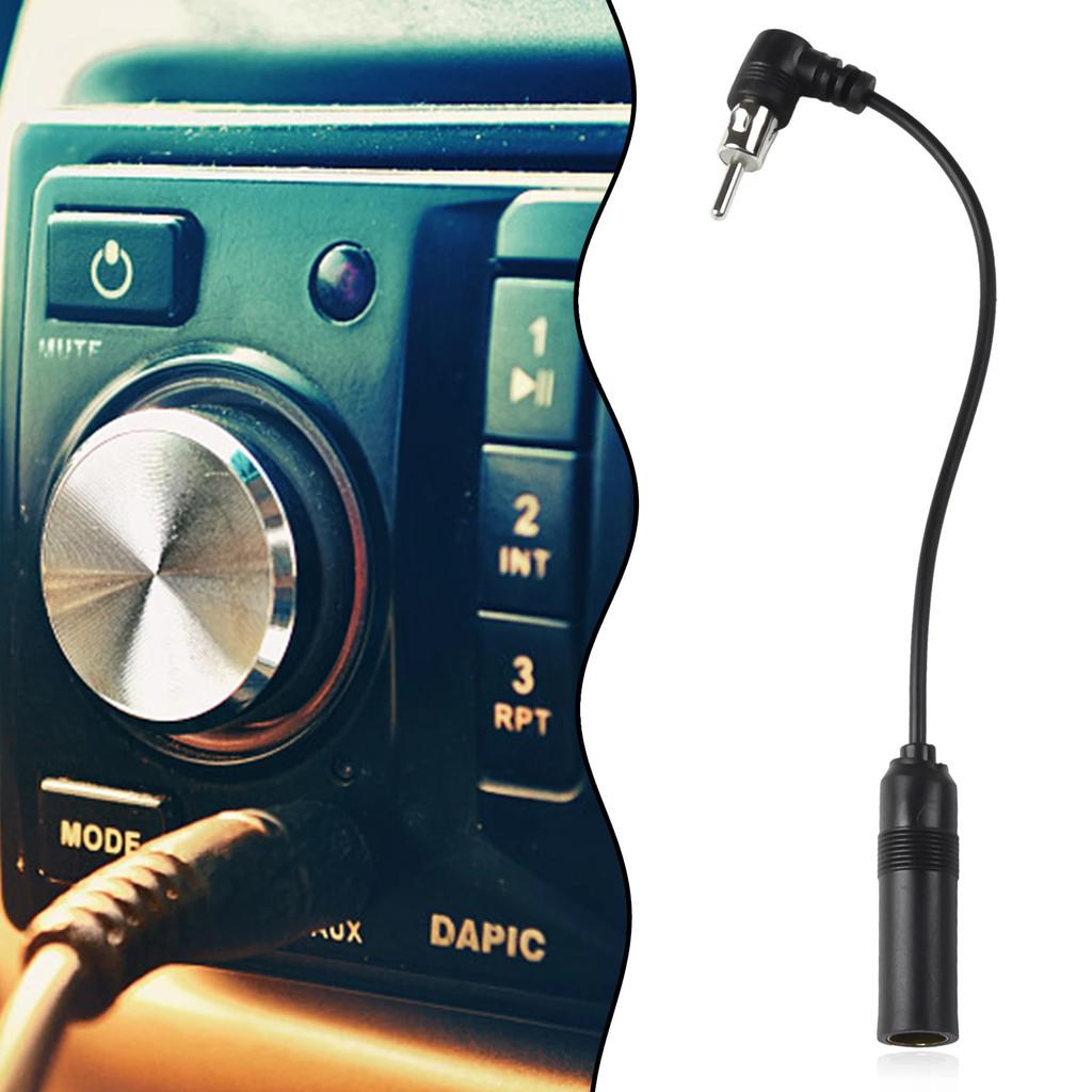Car Stereo Audio Radio Antenna Adapter Vehicle FM/AM Radio Aerial Extension Car General Elbow Antenna Male To Female Plug Cable