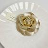 Elegant Camellia Brooch Stylish Flower Shaped Breastpin Ethnic Style Lapel Pin Wedding Party Holiday Gift for Her