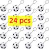 11 Pack White Soccer Keychains Accessory Mini Soccer Stress Ball Keychains,Sports Ball Keychains,School Carnival Reward for Kids