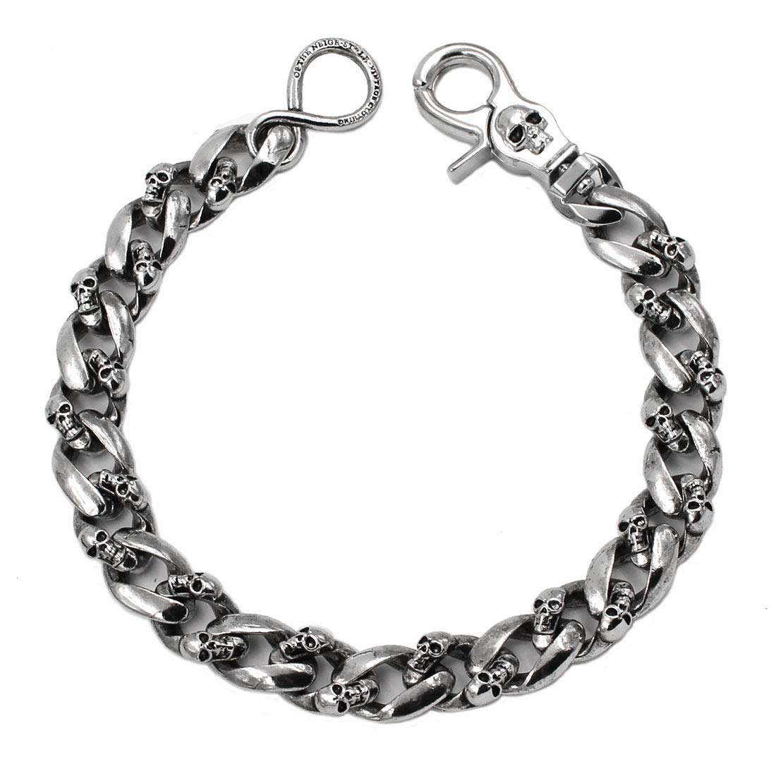 

Короткий надважкий суцільний плоский ланцюжок для гаманця Biker Key Chain SJ26S [UNIQSUM] для чоловіків (Срібло) срібний