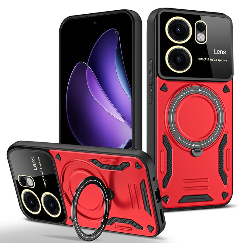 For Realme C55 Luxury Bracket Shockproof Armor Case For Realme C53 C55 C75 Silicone Bumper Hard PC Cover Coque For Realme C75 4G