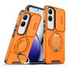 KEYSION 360° Ring Stand Phone Case for VIVO V40 SE 80W V40 Lite Slide Camera Protection Magnetic Shockproof Cover for VIVO Y200 5G