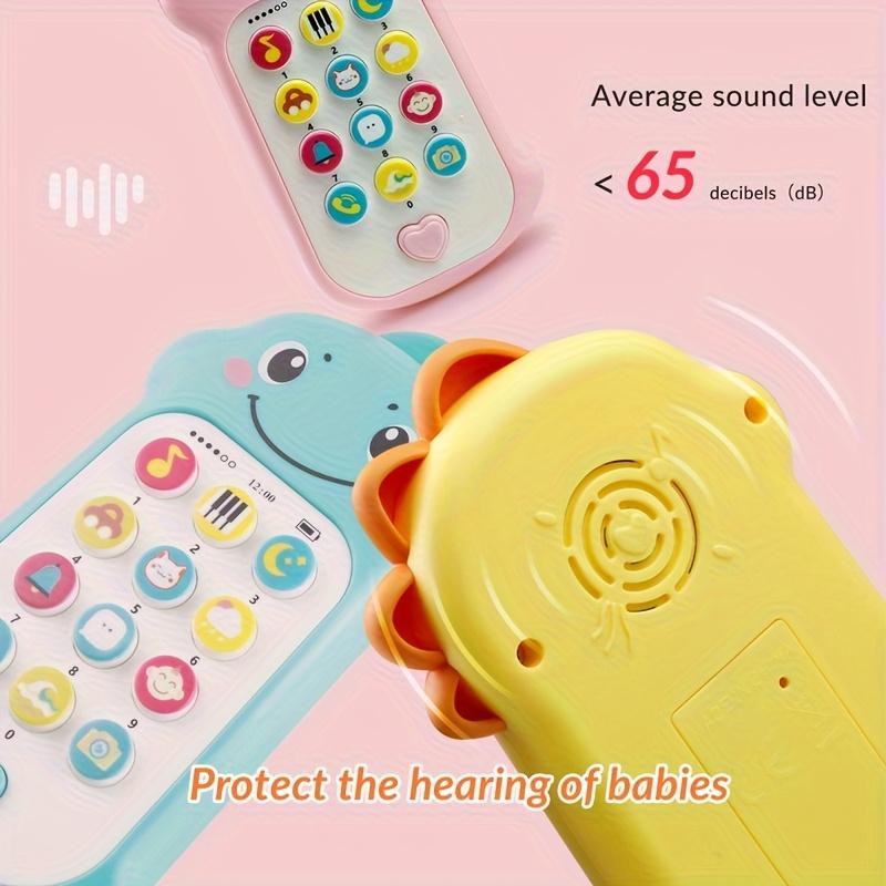 1 pezzo Giocattolo Telefono Musicale Dinosauro con Luce e Suono, Giocattolo per l'Educazione Precoce del Bambino, Regalo di Halloween Natale per Bambini, Colore Spedito Casualmente