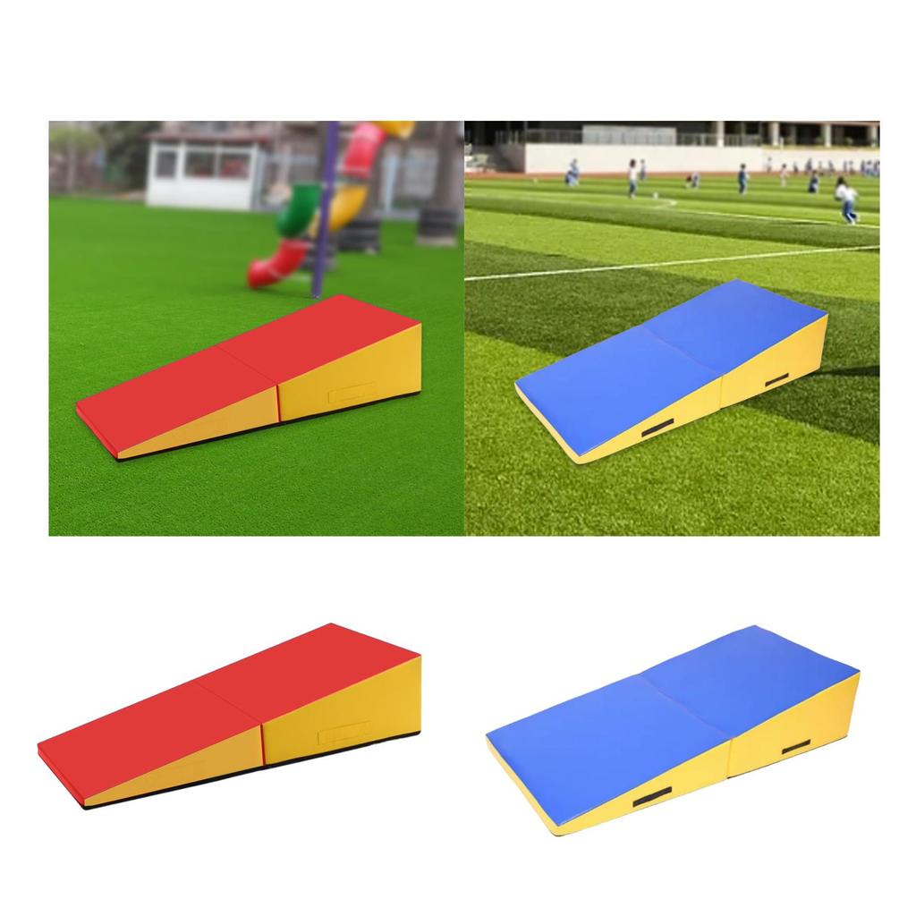 Gym Tumbling Mat Anti Slip Indoor Folding Incline Gym Mat Gymnastics Wedge for Dance Tumbling Skill Training Gym Exercise Kids