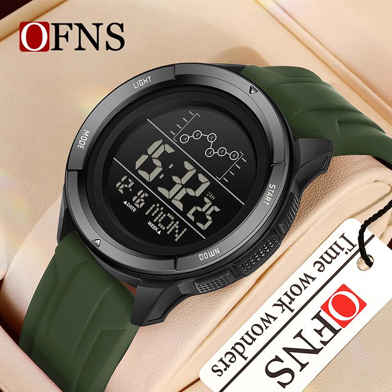 Ofns Youth Multi-Functional Waterproof Sports Watch with Night Light and Snooze Feature for Men.