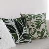 Green Pillow Case, Floral Tufted Pillow, Sofa Cushion, High-end Model Room Decoration Cushion, Home Soft Furnishing