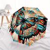 1pc Butterfly Mandala Folding Umbrella , 8 Ribs Casual Durable Lightweight Portable Travelling Umbrella For Men & Women yy250728073