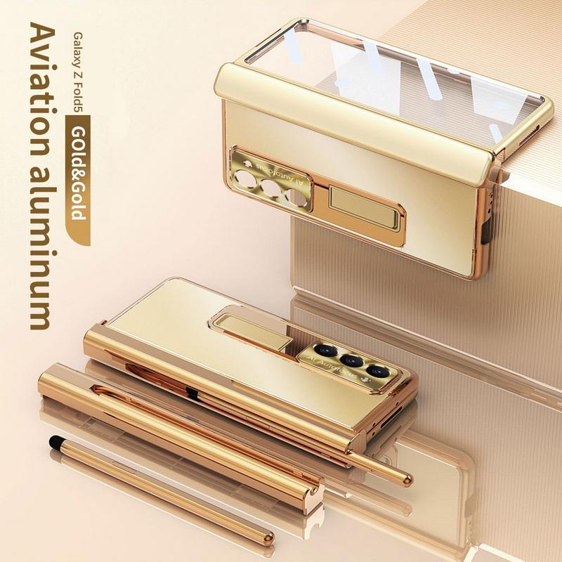 

Полный комплект защитных чехлов из алюминиевого сплава для Samsung Z Fold5 Fold4 Fold3 противоударный чехол для телефона с двойным шарниром и стилусом