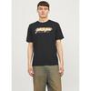 T-shirt - JACK &amp; JONES - Jjtiley Tee - Noir - Manches courtes - Col arrondi