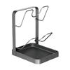Double Layer Pot Lid Rack Non-slip Cutting Board Holder with Drain Tray Draining Kitchen Dish Cabinet Storage Rack