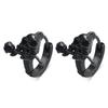 Pendientes Mprainbow de Calavera Gótica y Rosa para Hombres Niños, Pendientes de Aro Redondos de Metal Amor Verdadero Primeros, Regalo de Joyería Rock Punk