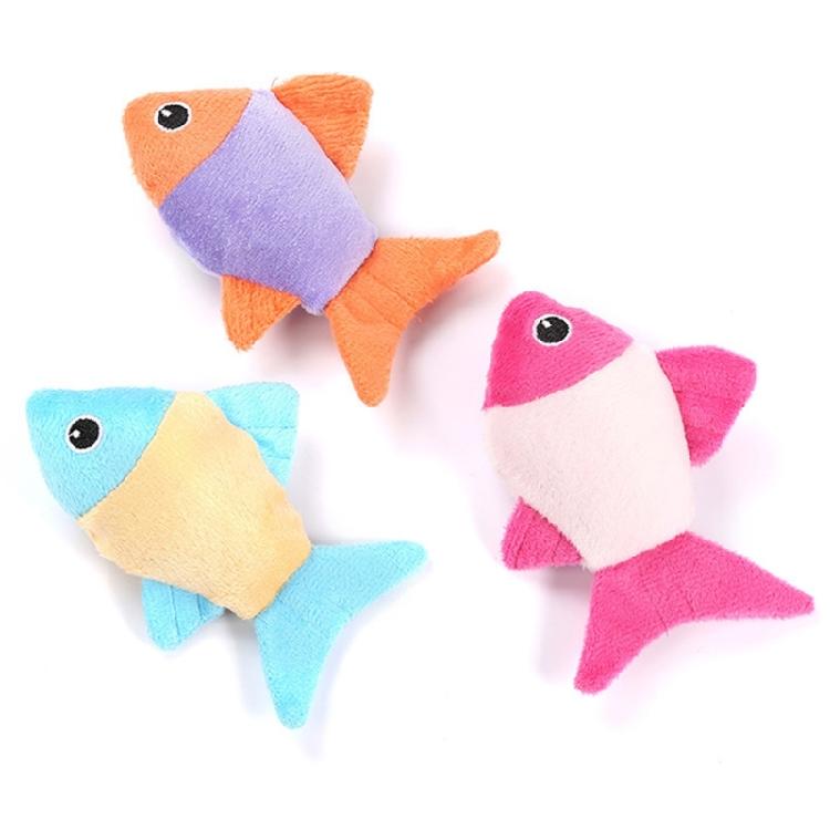 Süßes Kätzchen-Spielzeug Attraktives Plüsch-Fischform Kleines Kätzchen für Katzen zum Zahnen