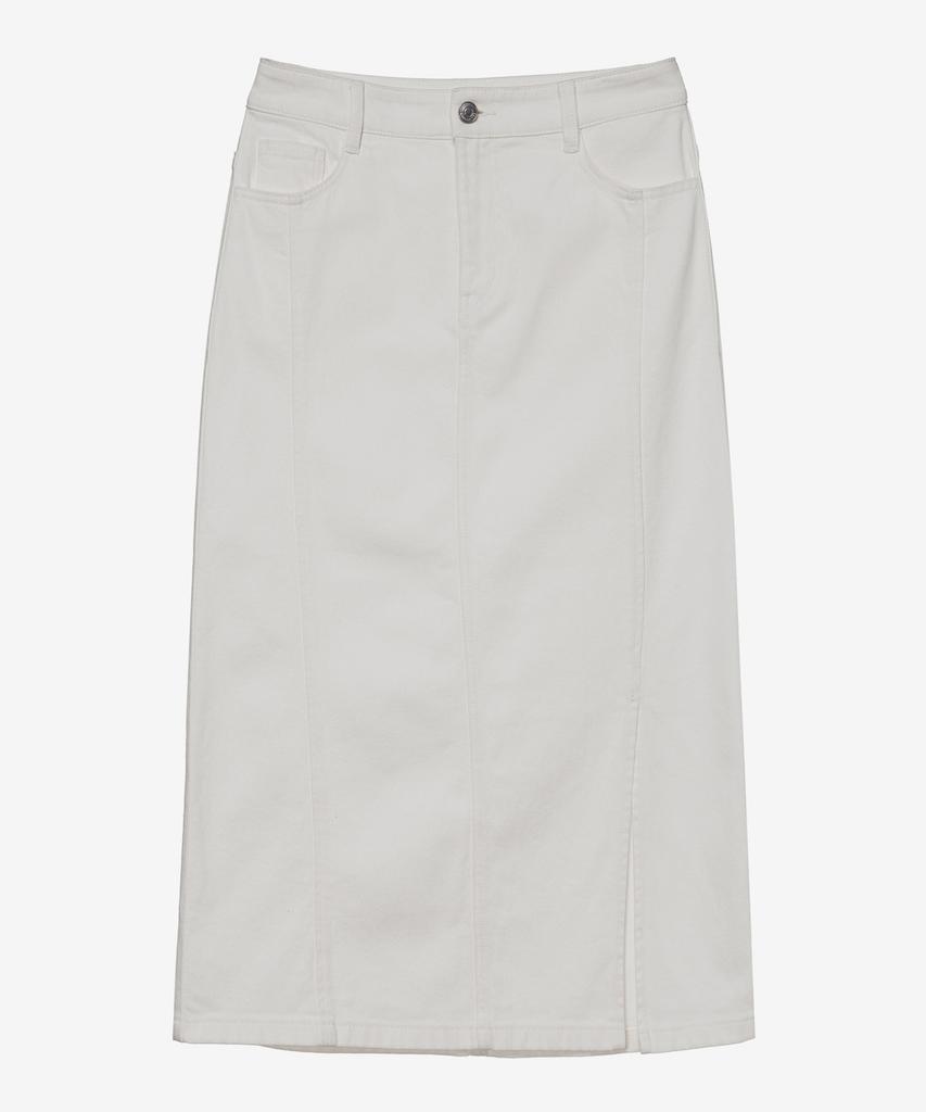 Mind Bridge Woman [W] White Slit Denim Skirt