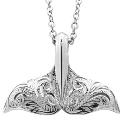 Juli Hawaiianischer Schmuck Edelstahl Anhänger Halskette, 45-50, Silber