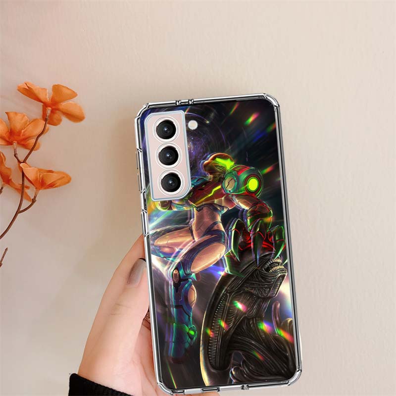 Game M-METROID Clear Phone Cases for Samsung S26 Ultra Galaxy S25 Edge S24 S23 FE S21 Plus S20 S22 S10 Cover Patterned Compatibl