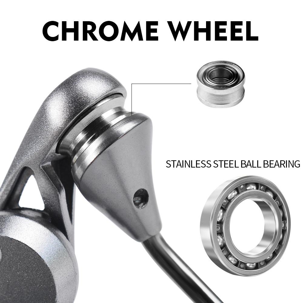 Lure Wheel Metal Spinning Wheel Double Rocker Arm Long Range Fishing Line Wheel Delivery Balance Bar 5.2:1 Oblique Mouth Wire Cup