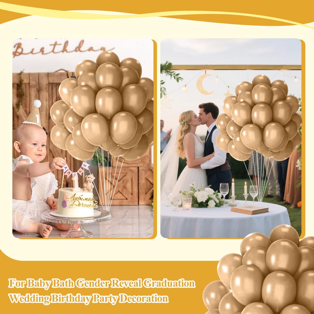 Light Brown 50pcs 12 Inch Tan Neutral Latex Balloons For Baby Bath Gender Reveal Graduation Wedding Birthday Party Decoration