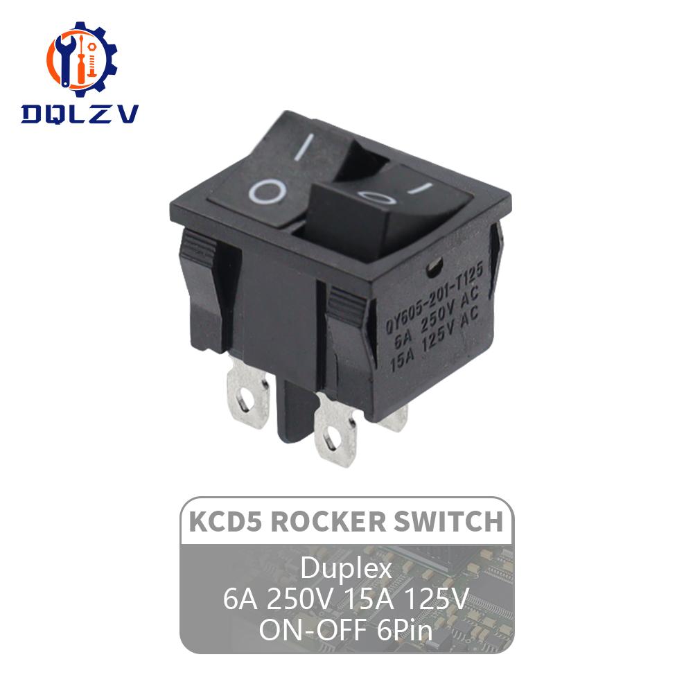 KCD5 4Pin 6Pin 2 Position 3 Position 15A / 250VAC 21x24mm 21 * 24mm Rock Switches Kit On-Off On-Off-On