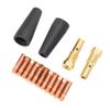 15 Piece Welding Accessories Kit PTFE Gasless Nozzles Brass Gas Diffuser 9mm Copper Electrode Tips f