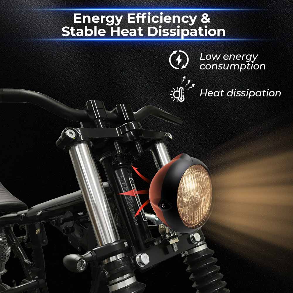 Motorcycle 4.5 inch Retro Headlight H4 Accessory Fit For Harley Kawasaki Honda Yamaha Suzuki Chopper Cafe Racer Bobber Cruiser