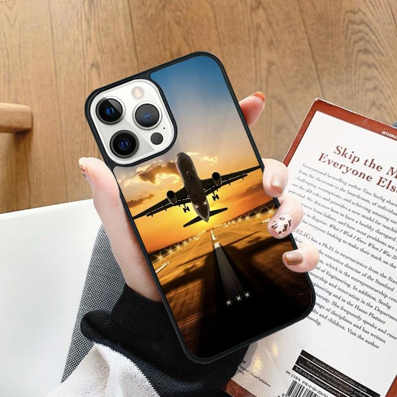 Travel Airplane Airport Phone Case cover For iPhone 17 Air 14 13 15 16 16e Pro Max Coque 12 11 Pro Max For Apple PLUS fundas