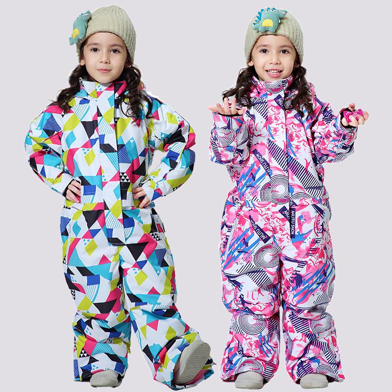 Combinaison de Ski MUTUSNOW pour Enfants - Combinaison de Neige Chaude Une Pièce pour Garçons/Filles