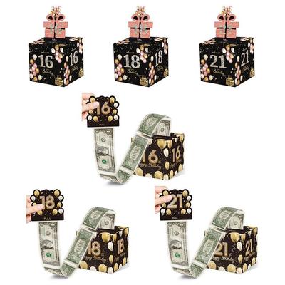 Paper Birthday Money Box 16th 18th 21st Birthday Surprise Surprise Money Box Happy Birthday Creative Money Gift Boxes Party