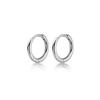 Korean Style Minimalist Hoop & Stud Earrings for Women - High-End Round Clip & Piercing Care