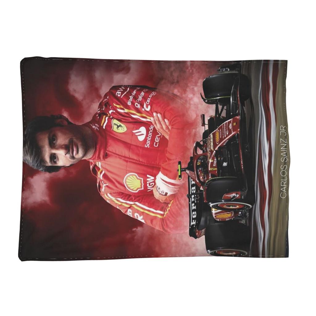Carlos Sainz Eras Tour 2025 Blanket Soft Warm Flannel Throw Blanket Bedding for Bed Living room Picnic Travel Home Couch