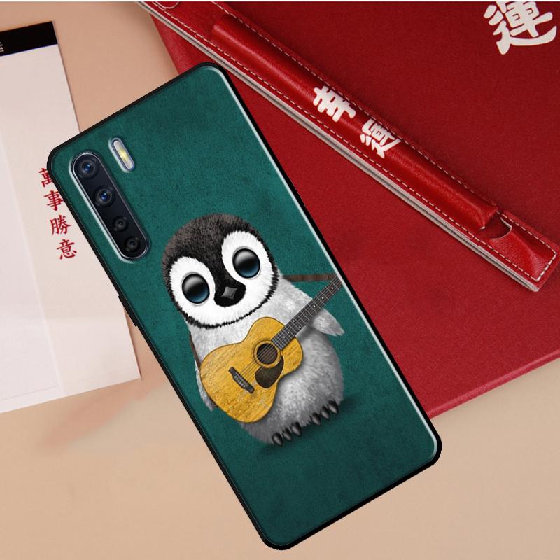 Cute Lovely Penguin Case For Oppo A60 A98 A58 A78 A18 A38 A80 A40 A77 A57 A17 A74 A54 A94 A96 A76 A16 A15 A5 Pro