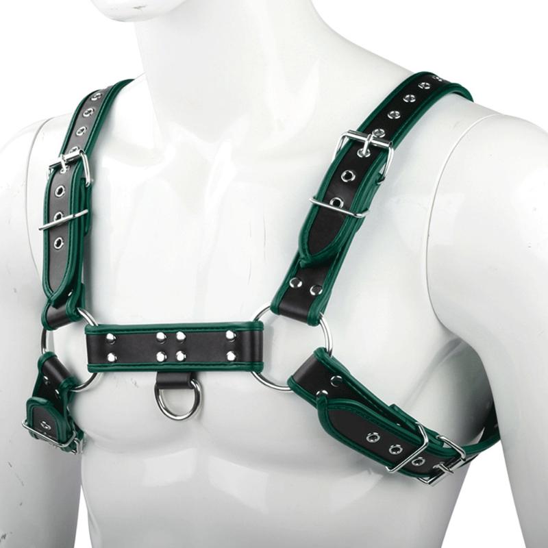 6 Colors Men Harness English Bull Dog Leather Chest Belt Fetish Clothing Sexy Straps Bondage Erotic Products Sex Toys For Men