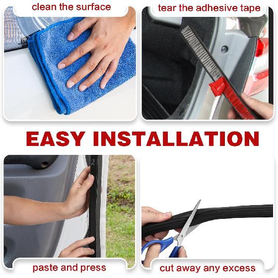 Tira de Sellado para Puerta Forma D de Goma 1" Sello para Slide-Out de RV Autoadhesiva Caucho EPDM Resistente Tira de Sellado para la Intemperie Automotriz Para Rellenar Huecos Aplicar al Coche