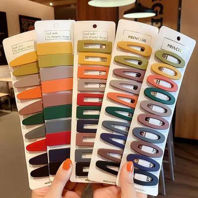 10pcs/set Pinkycolor Hairpin for Baby Sweet Girls Hair Clip Headband Rectangle Oval Drop Square Children Hairpins Accessories