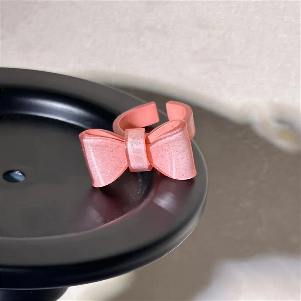 Cute Trendy Big Round Acrylic Resin Rings Sets for Women Geometric Colorful Finger Ring for Girls Party Korean Fashion Jewelry
