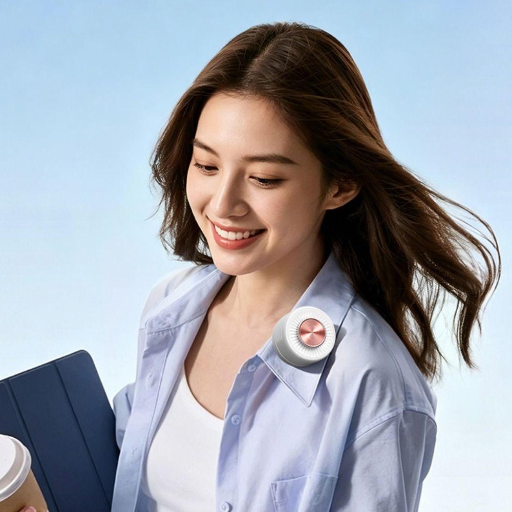 Bladeless Clip-On Waist Fan Rotatable 1 Adjustable Speed Handheld Air Cooler Strong Wind Mute Hanging Waist Fan
