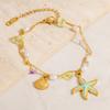 Women's Cross-border Stainless Steel Bracelet Niche Design Summer Beach Essential Fashionable Starfish Pendant 18K Gold