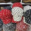 Cappellino da Baseball in Lino a Pois Francesi Donna Stile Morbido Elegante Traspirante Cappello da Sole Estivo Casual con Visiera
