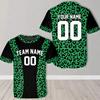 Custom Leopard Print Baseball Jersey Men Women Round Neck Team Name Number Sports Shirt Personalized Uniform Top Gift Custom Tee