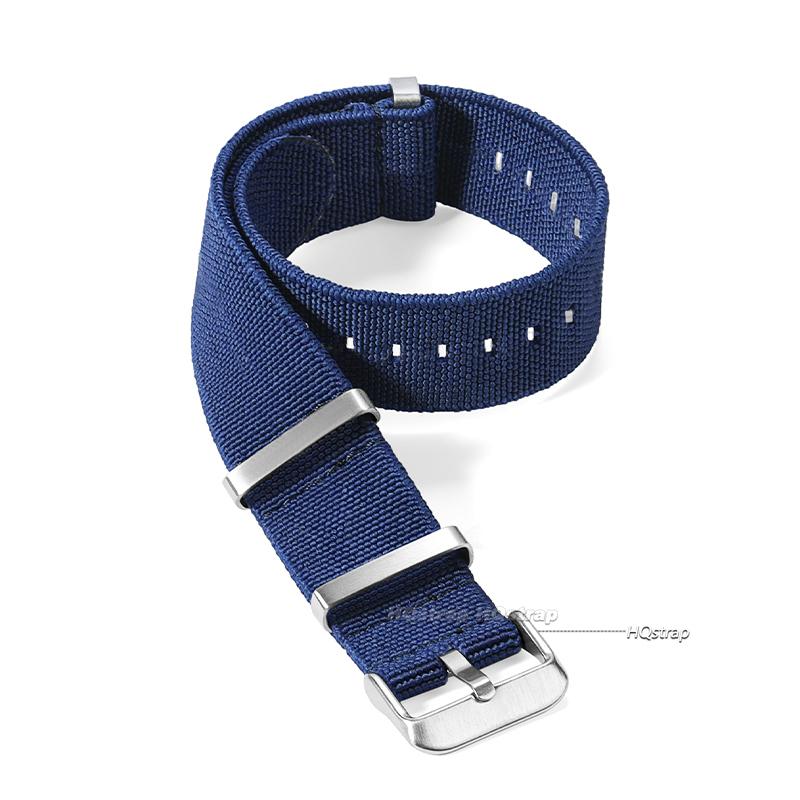 

Elastic Ribbed Nylon Watchband 18mm 20mm 22mm Nylon Watch Strap for Military Band Bracelets for Seiko Watchband Accessories 18mm синий