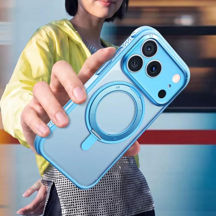 Hoop Series Magnetic 360 Rotating Invisible Stand Phone Case For iPhone 18 Pro Max, Shockproof Protective Cover