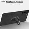 For Samsung M35 M15 M55 Sheepskin Leather Magnetic Ring Holder Case For Galaxy M34 M14 M53 M52M13 Soft TPU Lens Protection Cover