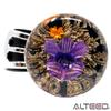 Autoland Underwater Flower Handle Spinner Car Steering Spinner Knob Real Orchid Flower Artwork Purple