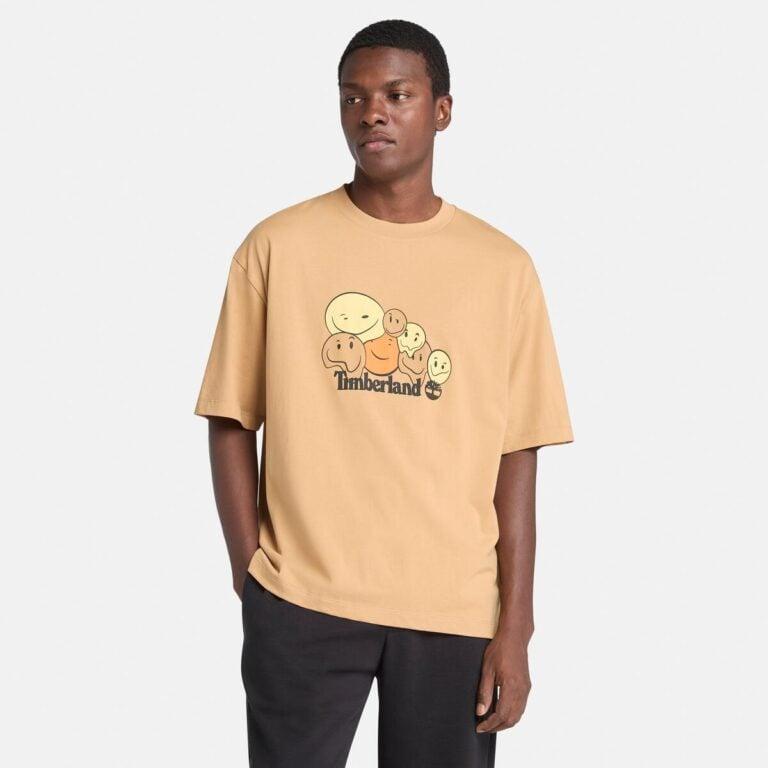 Timberland SS25 Fashion Loose Round Neck Breathable Short Sleeve T-Shirt Men Tops Light-Wheat A6A23-EH3