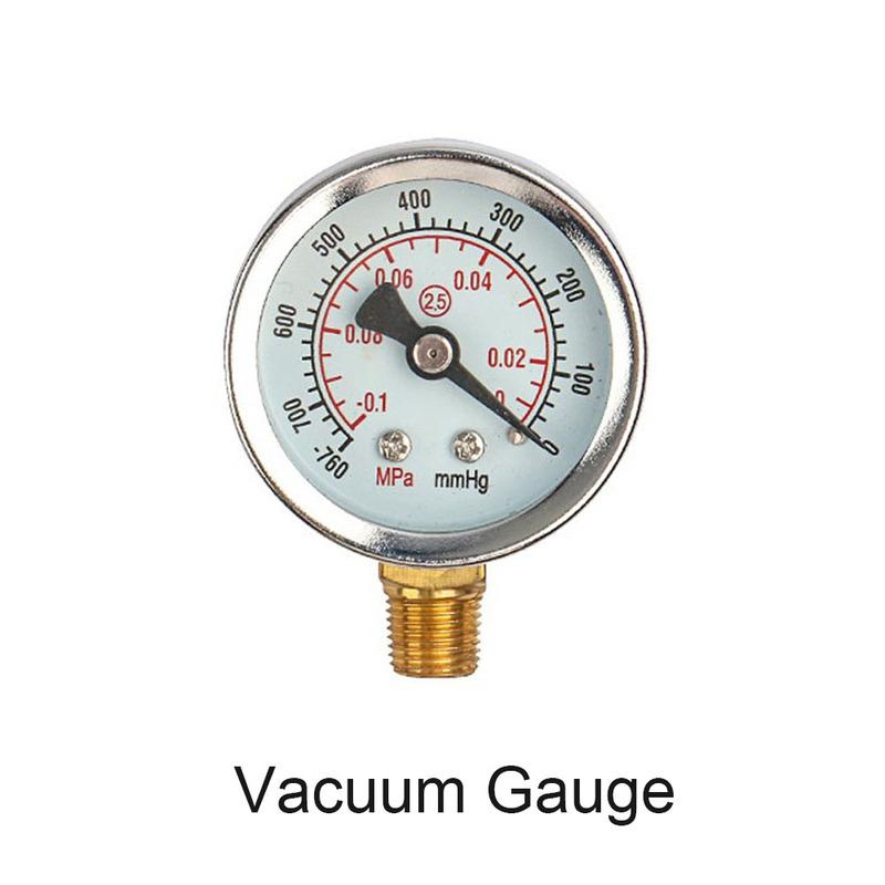 -0.1~0 MPa Vacuum Pressure Gauge 1/8 Inch NPT 0-150psi Pressure Gauge for Air Pump Oil Water Separator Filter Pneumatic Tools
