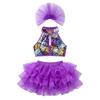 with Headwear Jazz Dance Costume Romantic Children Dance Outfit Stage Performance Costume  Kids