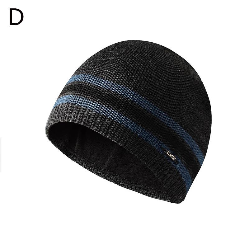 Men's Plush Knitting Hat Wool Hat Brimless Plain Dome Hat Hood Ski Cap